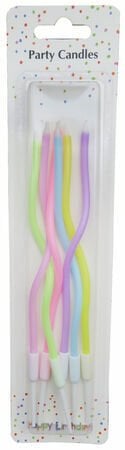 Burgulu Makaron Rengarenk Mum 15 cm
