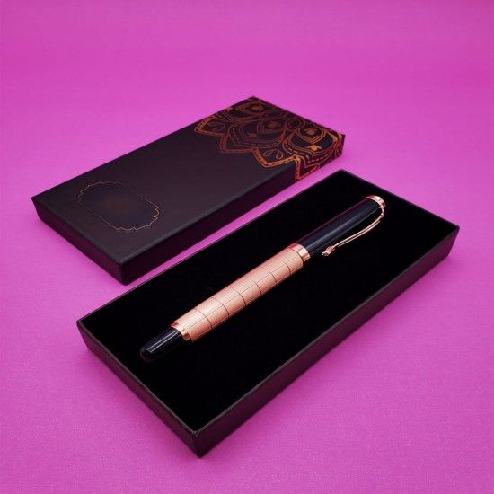 Tasarımlı Kutulu Hediyelik Şık Rose Roller Kalem