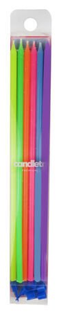 Rengarenk Doğum Günü Pasta Mumu 20 cm (6 Adet)