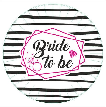 Bride To Be Baskılı Karton Tabak (8 Adet)
