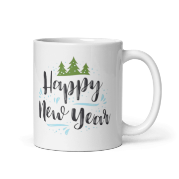 Happy New Year Temalı Yılbaşı Özel Seramik Kupa Bardak