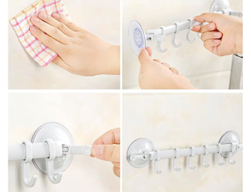 Vantuzlu Kancalı Mutfak Banyo Askısı
