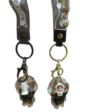 Sulu Simli Astronot Tasarımlı Anahtarlık Çanta Süsü (12 Adet)