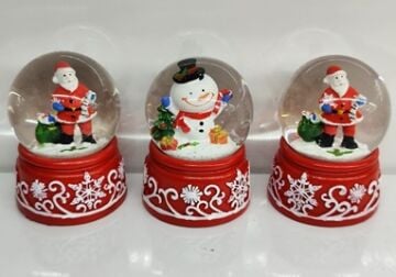 Noel Baba ve Kardan Adam Cam Kar Küresi