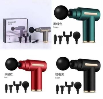 4 Başlıklı Darbeli Titreşimli Tabanca Masaj Aleti Kas Rahatlatıcı