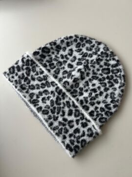 Leopar Desenli Kışlık Ressam Bayan Bere