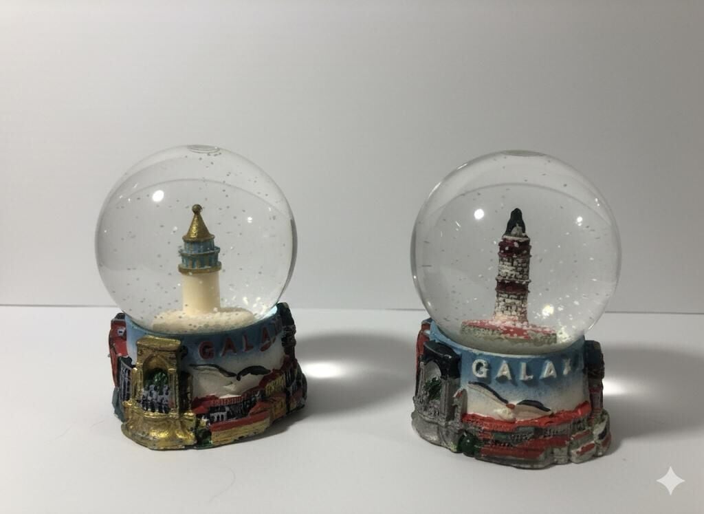 Mini Galata Kulesi Cam Kar Küresi