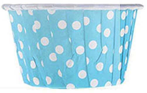 Cupcake Muffin Kek Kapsülü Puantiyeli Mavi (50 Adet)