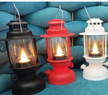 Dekoratif Renkli Gaz Lambası Şeklinde Nostaljik Lamba