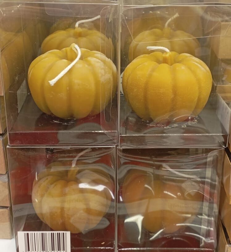 Bal Kabağı Tasarımlı Bal Mumu Yılbaşı Mumu