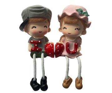 Kalpli Love Temalı Ayakları Sallanan Sevgili Biblosu