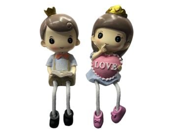 Love Temalı Ayakları Sallanan Sevgili Biblo