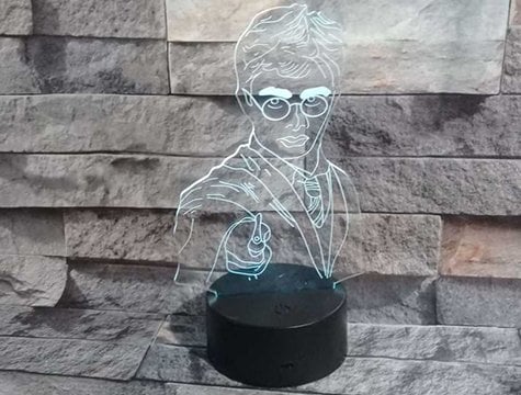 Dekoratif 3D Tasarımlı Pleksi led lamba