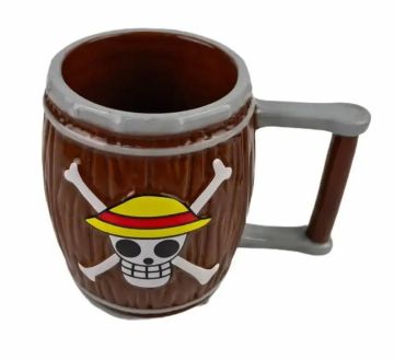 Fıçı Tasarımlı Kuru Kafalı Seramik Kupa Bardak