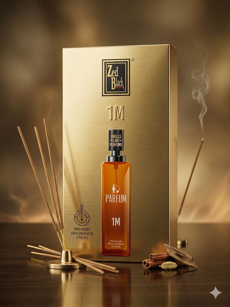 Zed Black 1M Parfüm Kokulu Premium Çubuk Tütsü Seti (12 paket x 16gr)