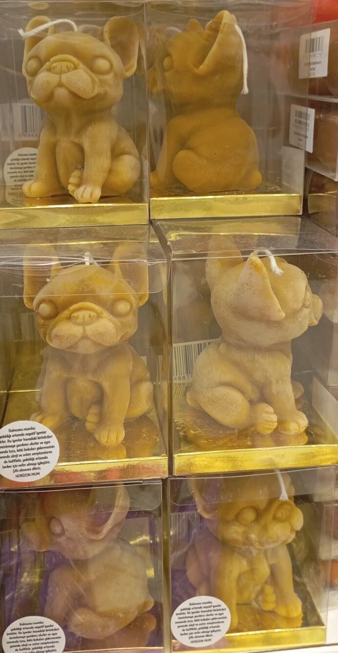 Köpek Tasarımlı Bal Mumu Doğal Mum