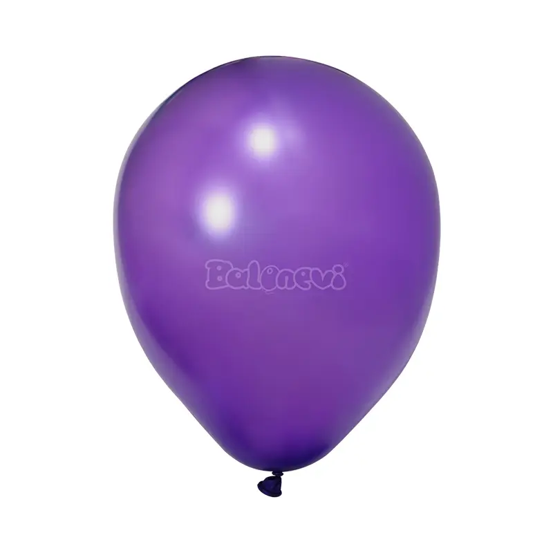 Metalik Mor Balon Süsleme (100 Adet)