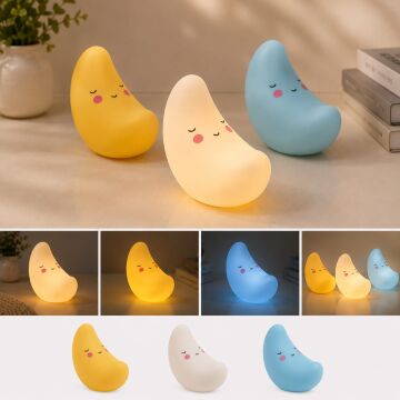 Sevimli Ay Masaüstü Gece Dekoratif Lambası