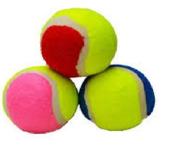 Desenli Tenis Topu Kedi Köpek Oyuncağı (3 Adet)