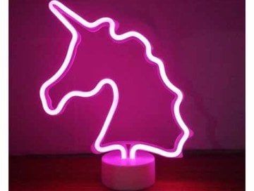 Neon Işıklı At Şeklinde Dekoratif Masaüstü Gece Lambası