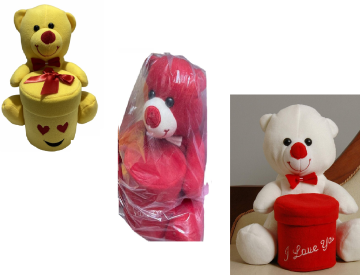 Sevimli Kutulu Peluş Ayıcık (33 cm)