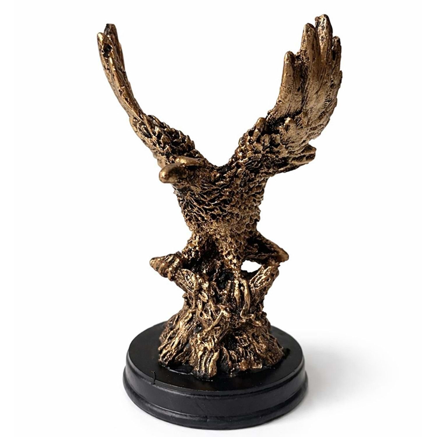 Bronz Görünümlü Kartal Figürlü Dekoratif Biblo (13 cm)
