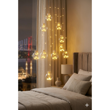 10 Toplu 8 Fonksiyonlu Perde Led Aydınlatma (3mt)