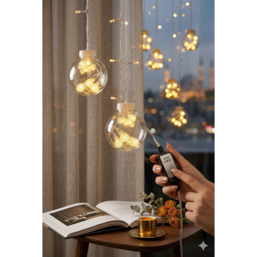 10 Toplu 8 Fonksiyonlu Perde Led Aydınlatma (3mt)