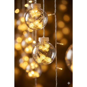 10 Toplu 8 Fonksiyonlu Perde Led Aydınlatma (3mt)