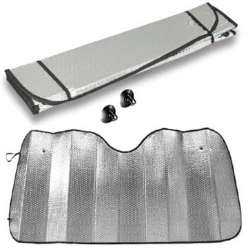 Metalize Katlanabilir Alüminyum Koruyucu Oto Ön Cam Güneşliği  (130cm x 60cm)