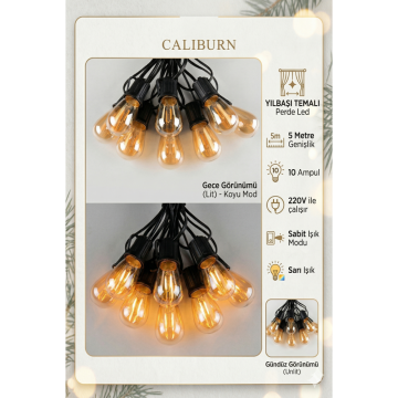 5 Metre 10 Ampul İç Ve Dış Mekan Fişli Led Aydınlatma