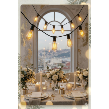 5 Metre 10 Ampul İç Ve Dış Mekan Fişli Led Aydınlatma