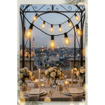 5 Metre 10 Ampul İç Ve Dış Mekan Fişli Led Aydınlatma