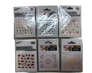 3D Desenli Tırnak Sticker Nail Stickers (12 Adet)