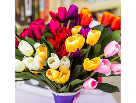 Dekoratif Yapay Çiçek Lale Buketi