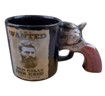 Ödül Tabancası Wanted Gun Seramik Kupa Bardak