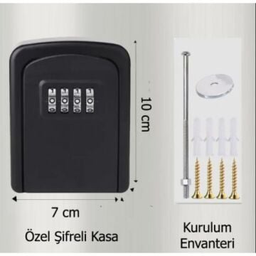 Şifreli Güçlü Materyal Anahtar & Değerli Eşya Saklama Güvenlik Kasası
