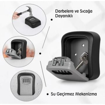 Şifreli Güçlü Materyal Anahtar & Değerli Eşya Saklama Güvenlik Kasası