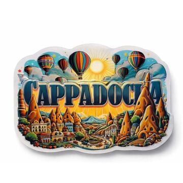 Kapadokya Tasarımlı Silikon Magnet (8.5 cm x 6 cm)