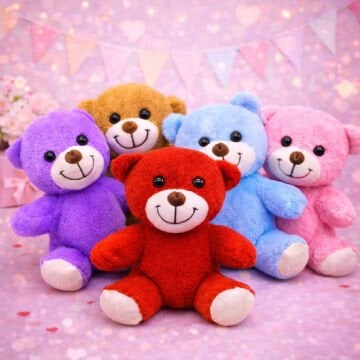 Renkli Peluş Oyuncak Ayıcık
