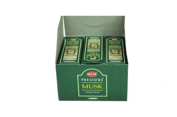 Hem Precious Musk Dhoop Naturel Çubuk Tütsü (12 x 25 gr)