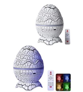 Dinazor Yumurtası Şarjlı Bluetooth Hoparlör Projeksiyon Gece Lambası