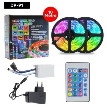 Kumandalı Renkli Led Şerit Aydınlatma (10 Metre)