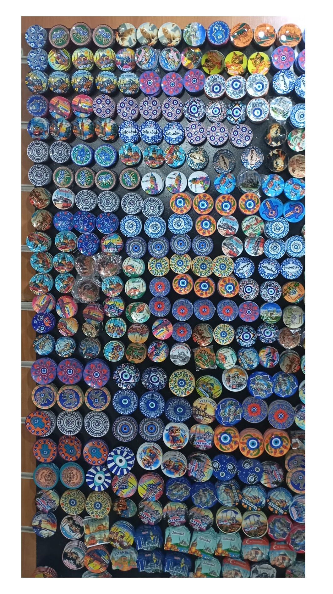 Otantik Dekoratif Tasarımlı Bakır Magnet Büyük (7 cm)