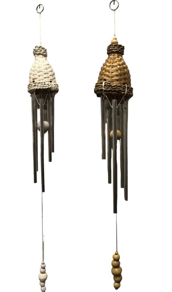 Rattan Sepetli Büyük Rüzgar Çanı (80 cm)