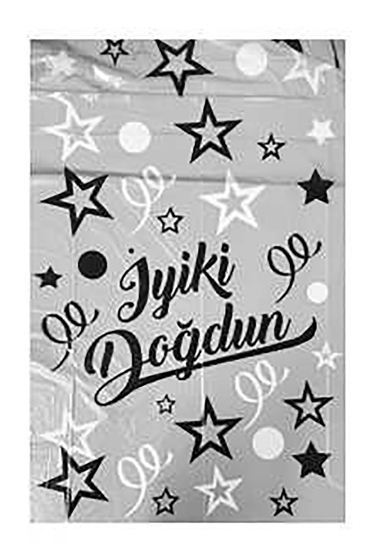 İyi Ki Doğdun Baskılı Gümüş Masa Örtüsü