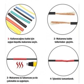 560 Parça Makaron Kablo Koruyucu Seti