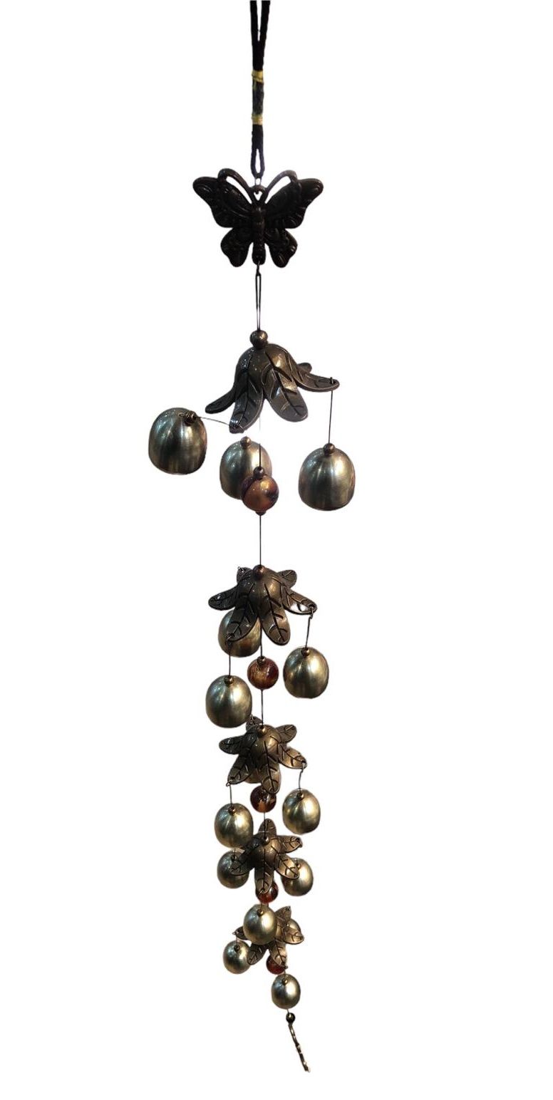 Dekoratif 5 Katlı Kelebek Tasarımlı Rüzgar Çanı (100cm)