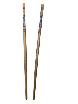 Organik Bambu Desenli Çin Usulü Yemek Çubukları Chopsticks (10 Çift)