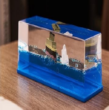 Dekoratif Batmayan Gemi Akvaryum Biblosu